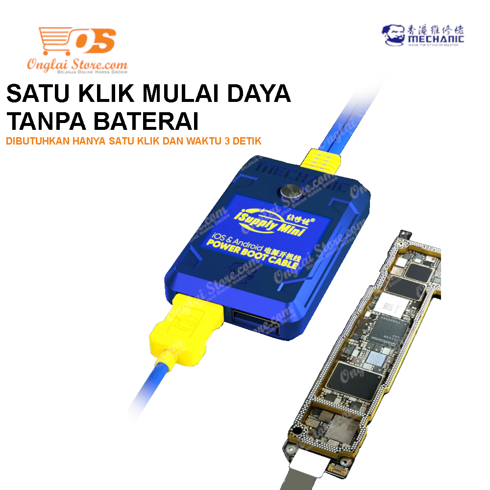 KABEL POWER SUPPLY MECHANIC ISUPPLY MINI FOR IPHONE ORIGINAL